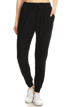 "Keep It Together" Black Drawstring Jogger