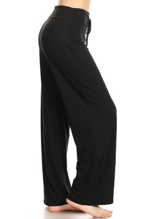 "Slow Mornings" Black Wide Leg Pants