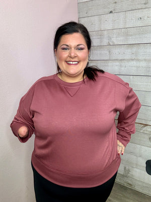 "Favorite Basic" Raspberry Colored Sweatshirt