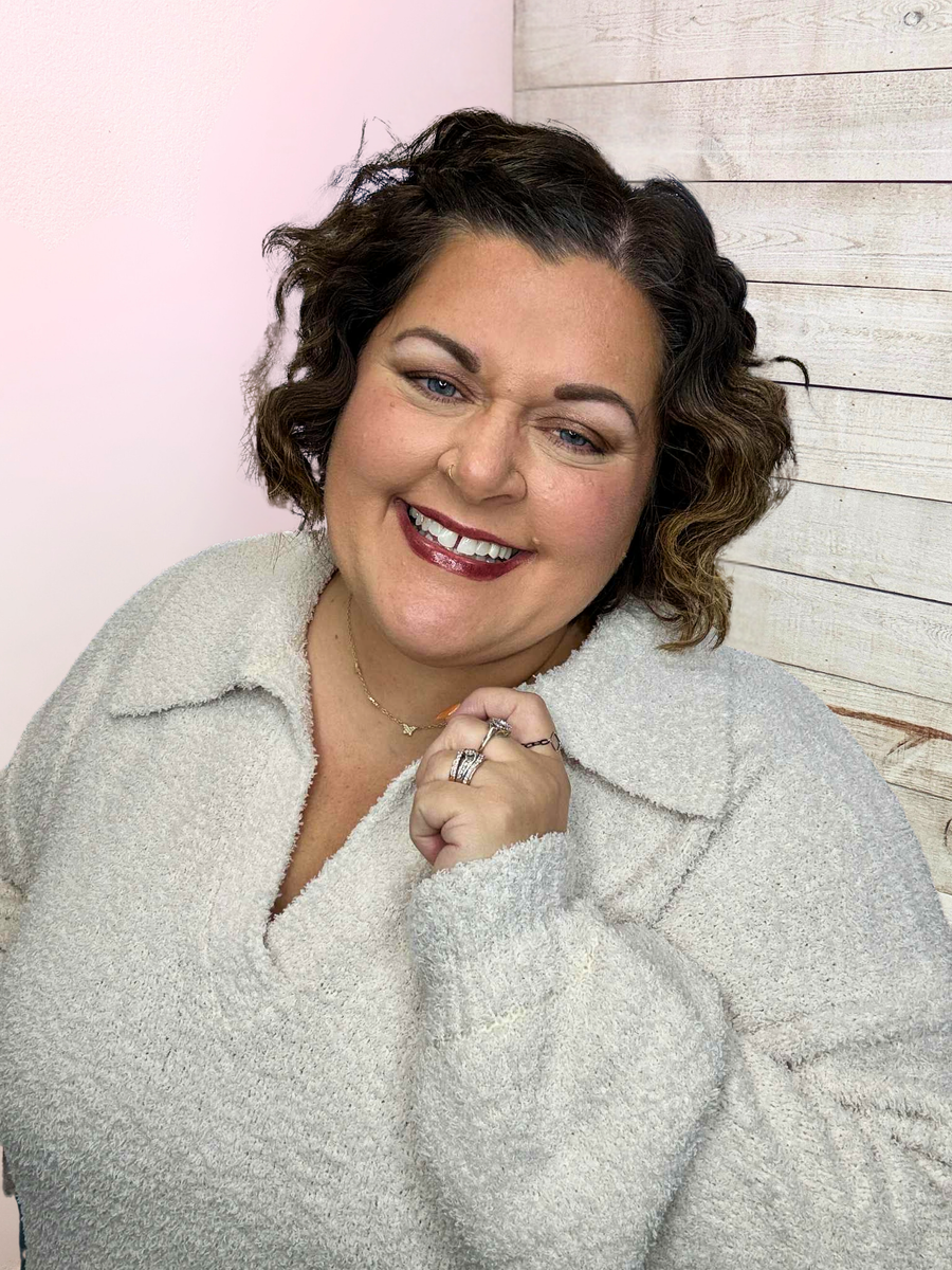 "Way Back When" Ivory Fuzzy Sweater