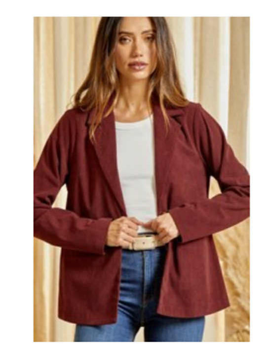 "Time Spent Well" Burgundy Jacket