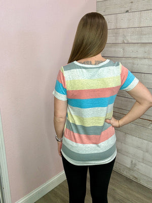 "Picture This" French Terry Striped Top