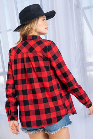 "Worth Your While" Button Down Checkered Top