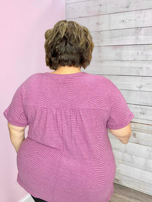 "Forever Free" Purple Short Sleeve Top