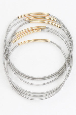 "Olive" Stretchy Layered Bracelets