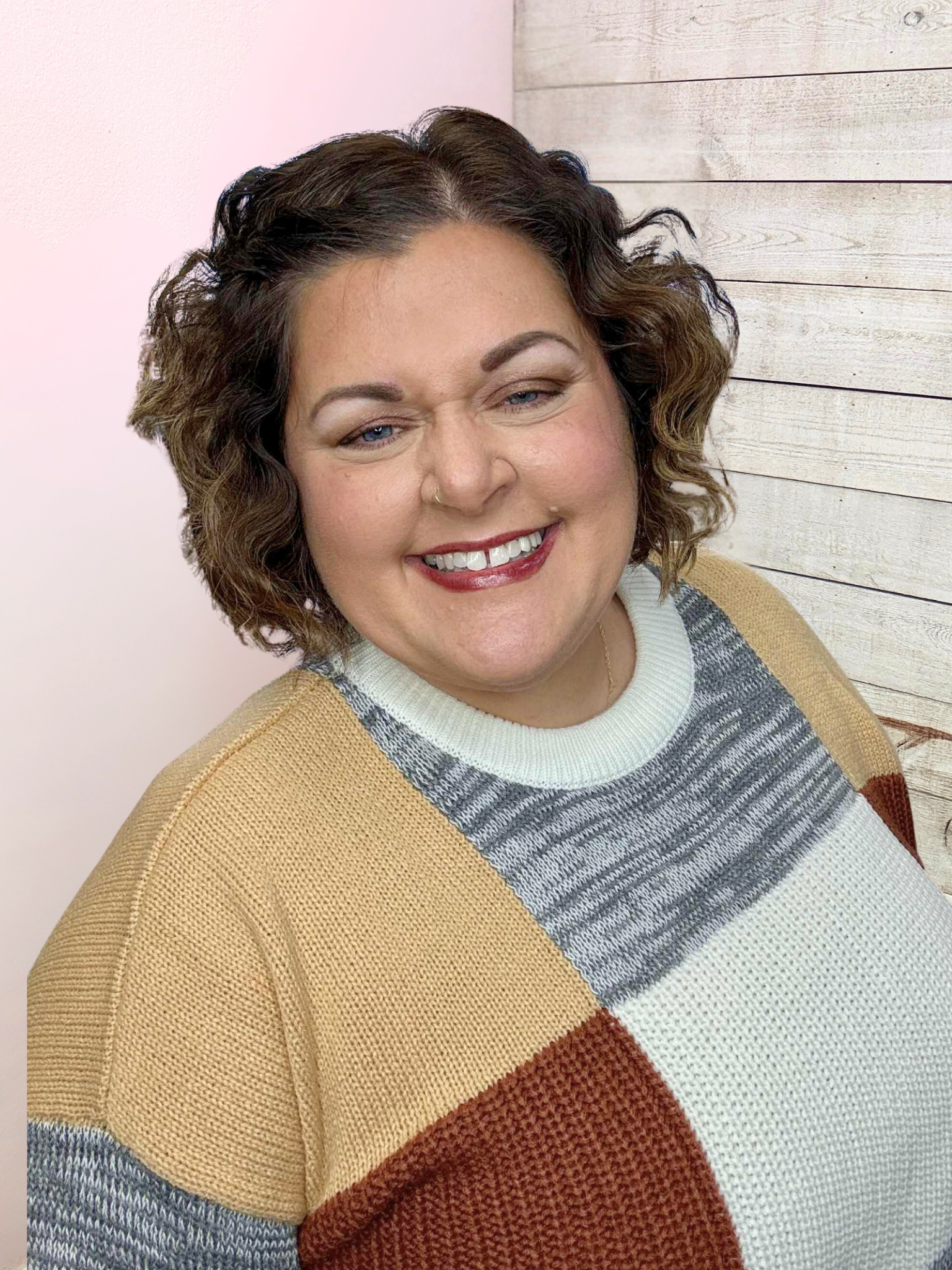 "Playful With You" Square Pattern Sweater