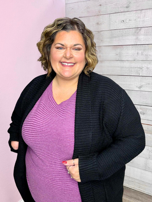 "Hold Me Tight" Black Cardigan