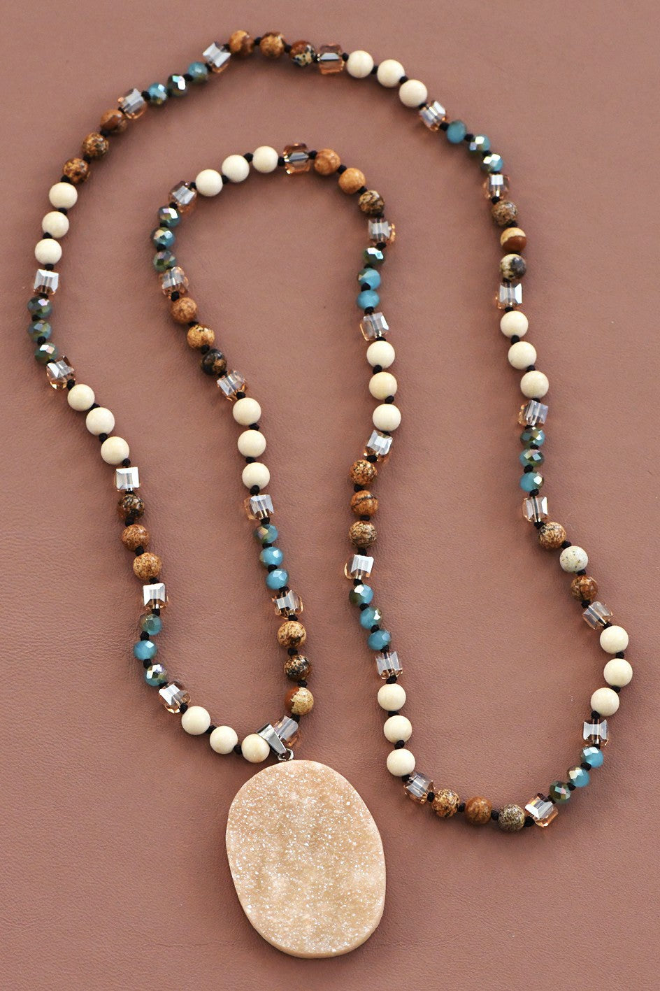 Natural Stone Beaded Necklace