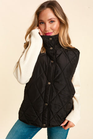 "Daily Must Have" Quilted Vest- Black