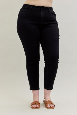 Judy Blue Mid-Rise Slim Black Jean- 88756