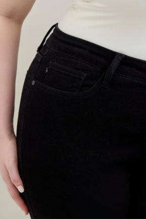 Judy Blue Mid-Rise Slim Black Jean- 88756