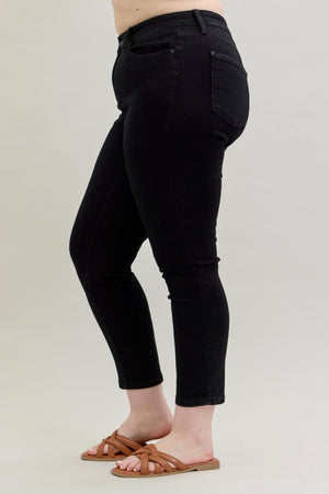 Judy Blue Mid-Rise Slim Black Jean- 88756