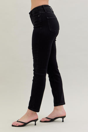 Judy Blue Mid-Rise Slim Black Jean- 88756