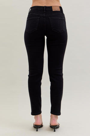 Judy Blue Mid-Rise Slim Black Jean- 88756