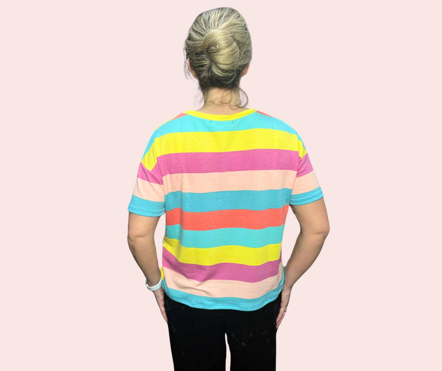 "Everyday Bliss" Multi-Color Striped Top