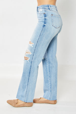 Judy Blue Hi-Waist 90s Destroy Straight- 88671