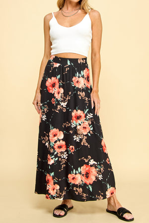 "Dreamy Meadows" Floral Maxi Skirt