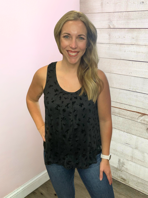 "Simple Joy" Mesh Tank Top