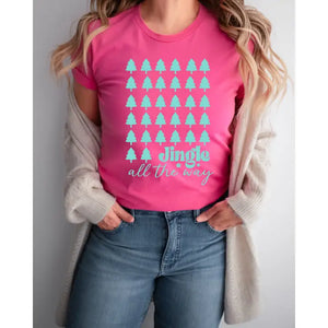 Jingle All The Way Pink Graphic T-Shirt *FINAL SALE*