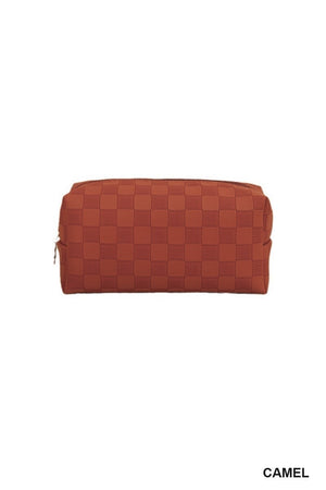Checkered Cosmetic Pouch