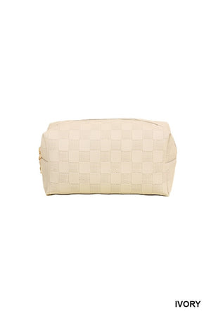 Checkered Cosmetic Pouch