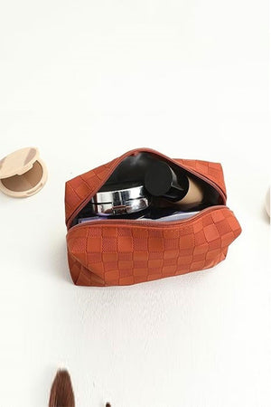 Checkered Cosmetic Pouch