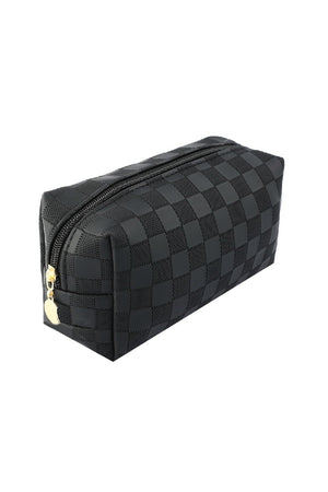 Checkered Cosmetic Pouch