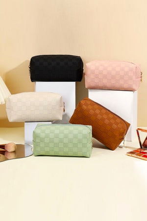 Checkered Cosmetic Pouch