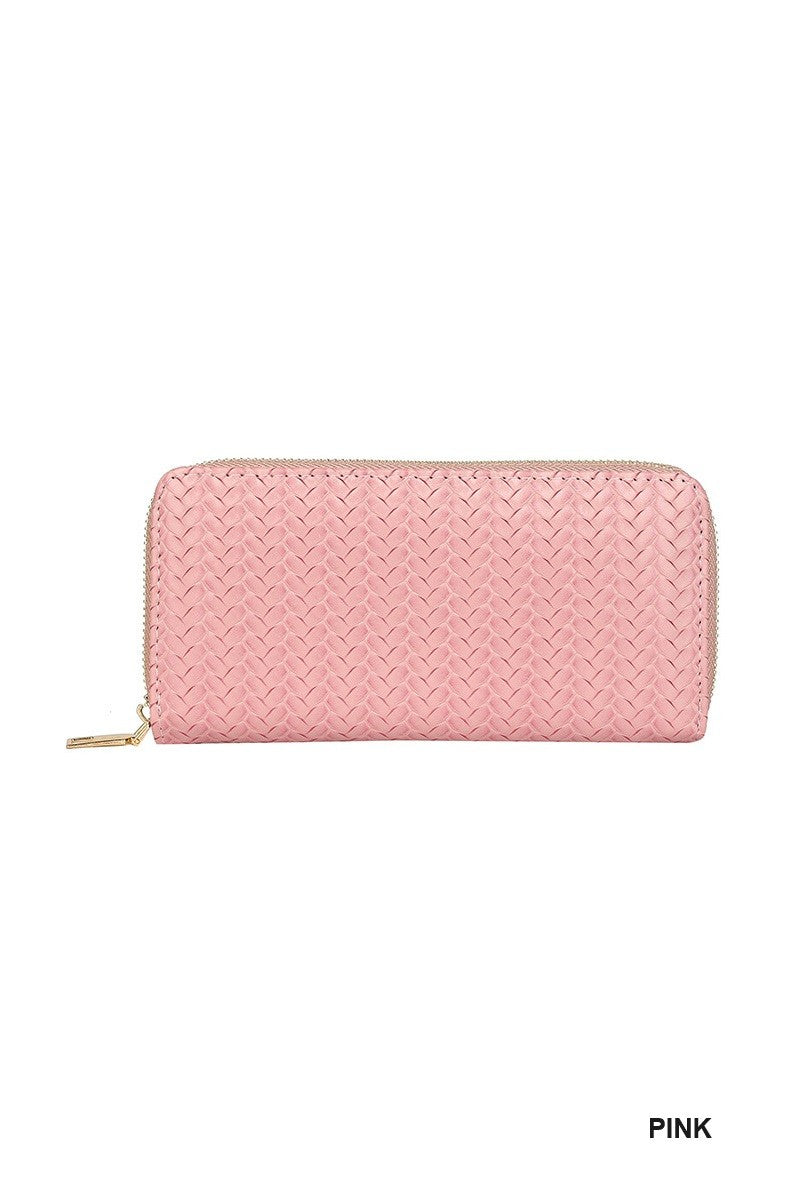 "Mary" Woven Weave Long Wallet