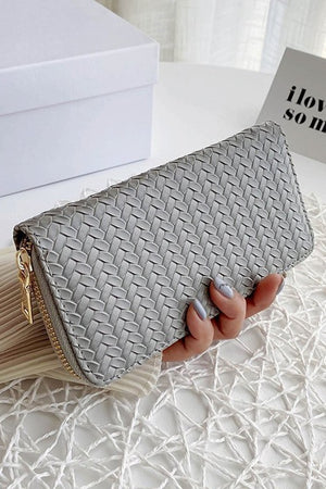 "Mary" Woven Weave Long Wallet