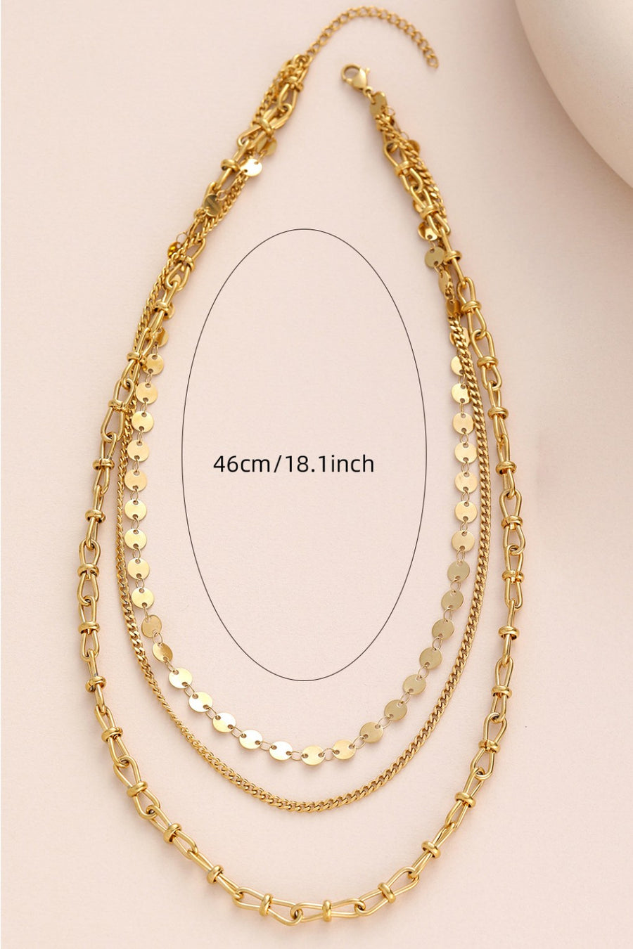 Gold Triple Layered Necklace
