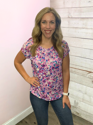 "Perfect Moment" Purple Floral Top