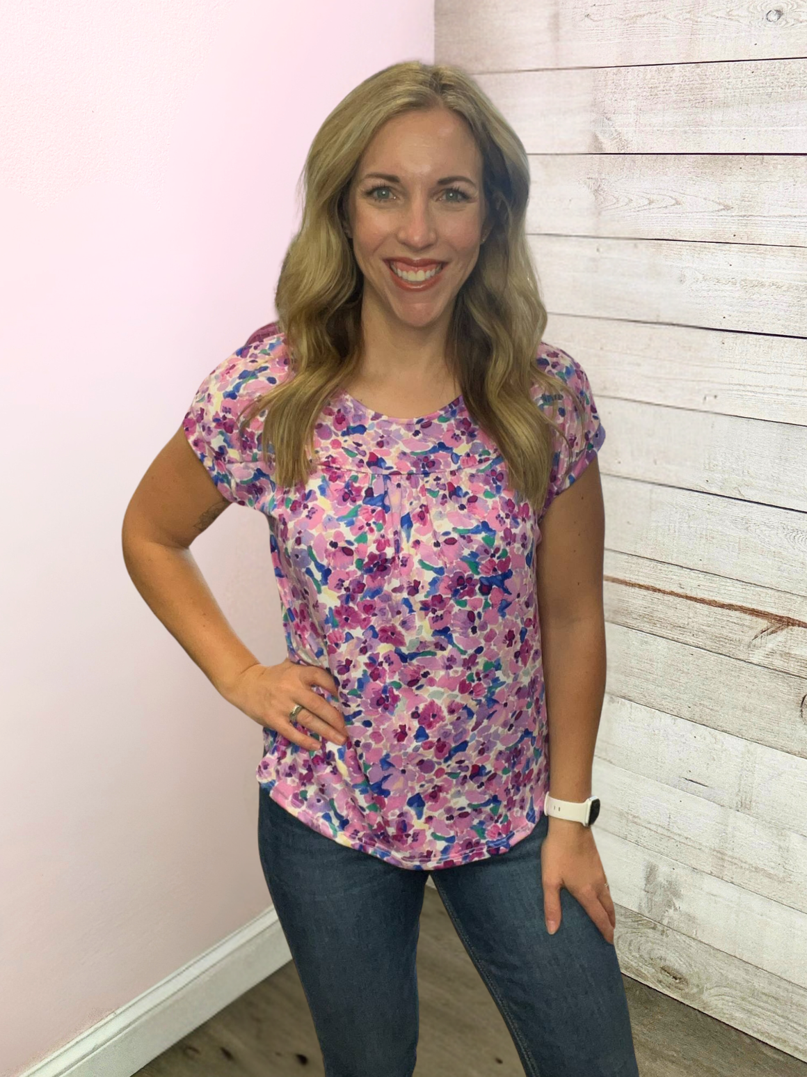 "Perfect Moment" Purple Floral Top