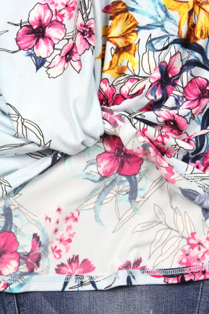 "Planning Ahead" Floral Front Knot Top