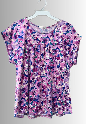 "Perfect Moment" Purple Floral Top