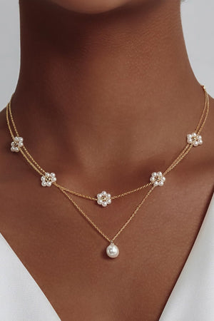 "Ashley" Gold Flower Necklace