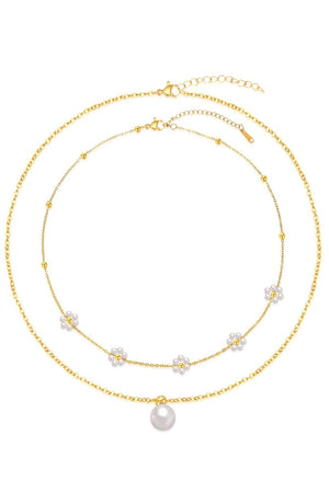 "Ashley" Gold Flower Necklace