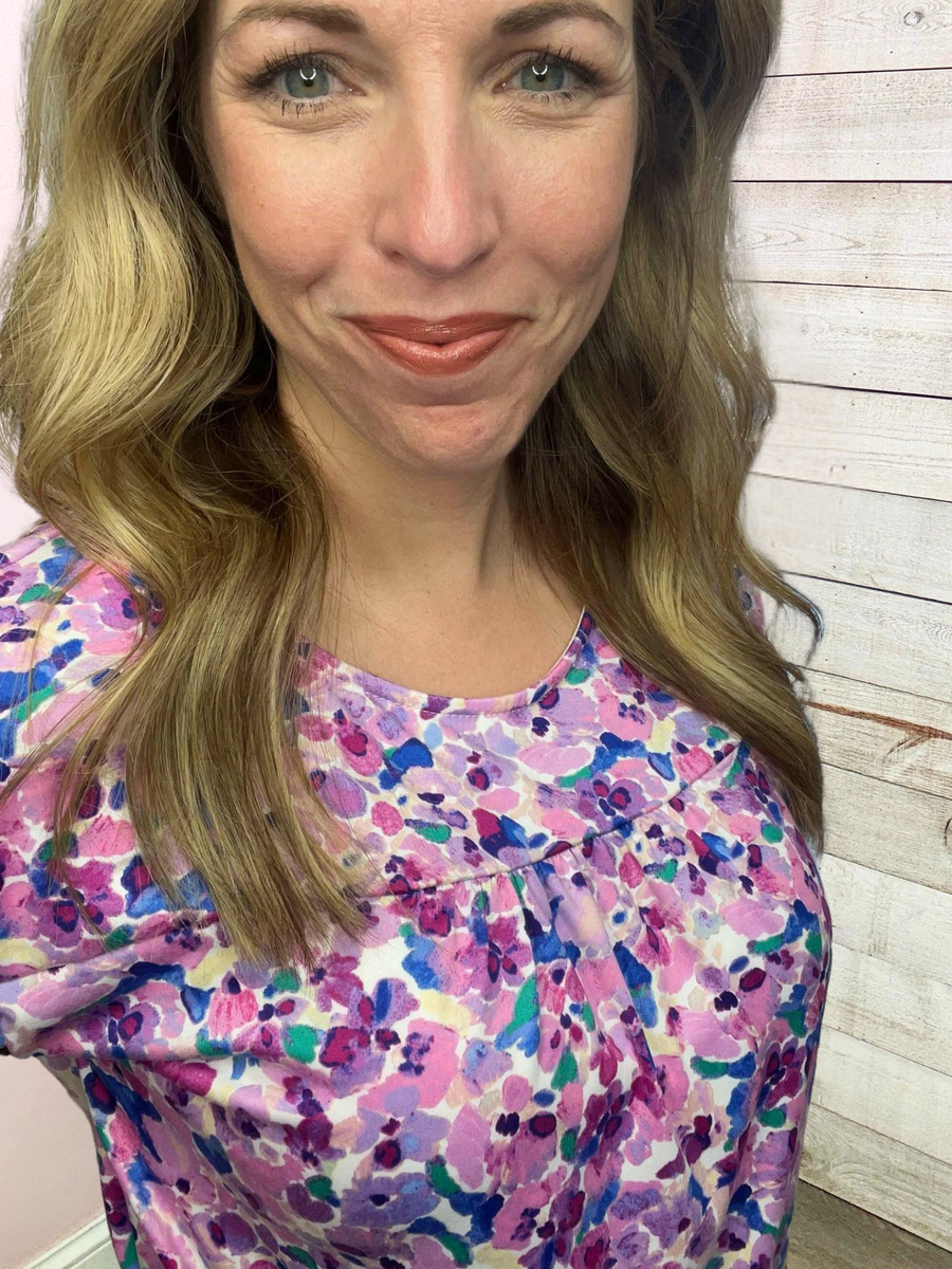 "Perfect Moment" Purple Floral Top