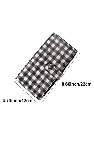 Checkered Slim Card Wallet