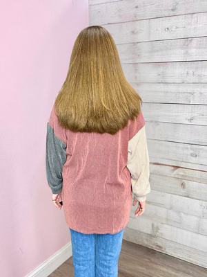 "Fireside Snuggles" Button Up Shacket
