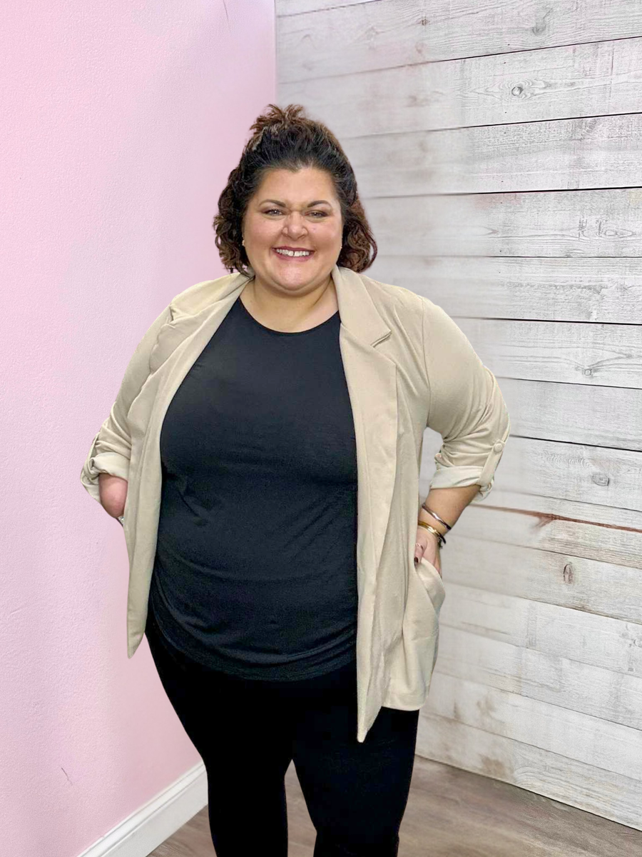 "Sweet Like Honey" Taupe Blazer