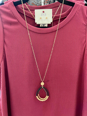 "Remington" Long Teardrop Necklace