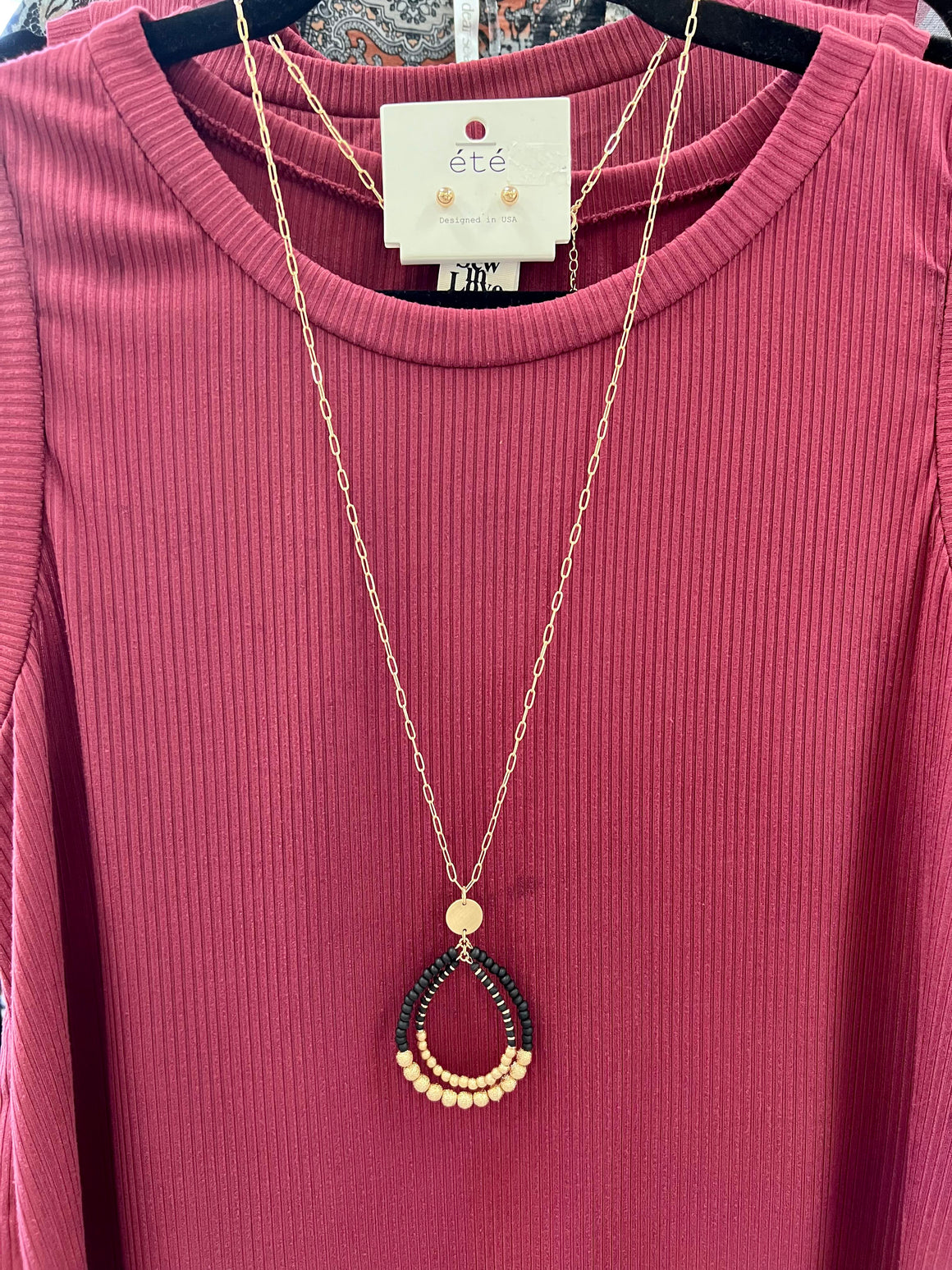 "Remington" Long Teardrop Necklace