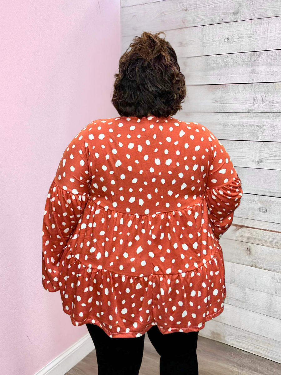 PF "Have All Ball" Polka Dot Babydoll Top