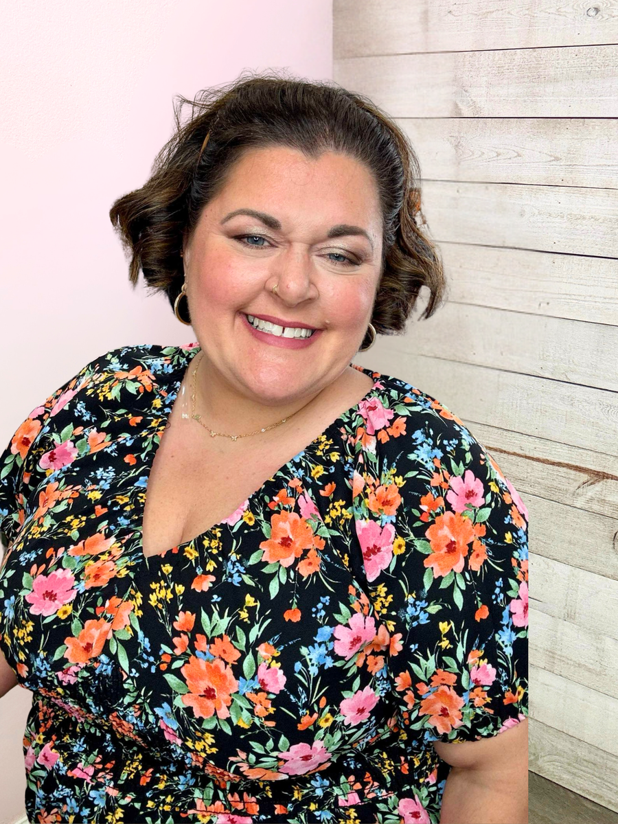"Feeling Glam" Black Floral Dress