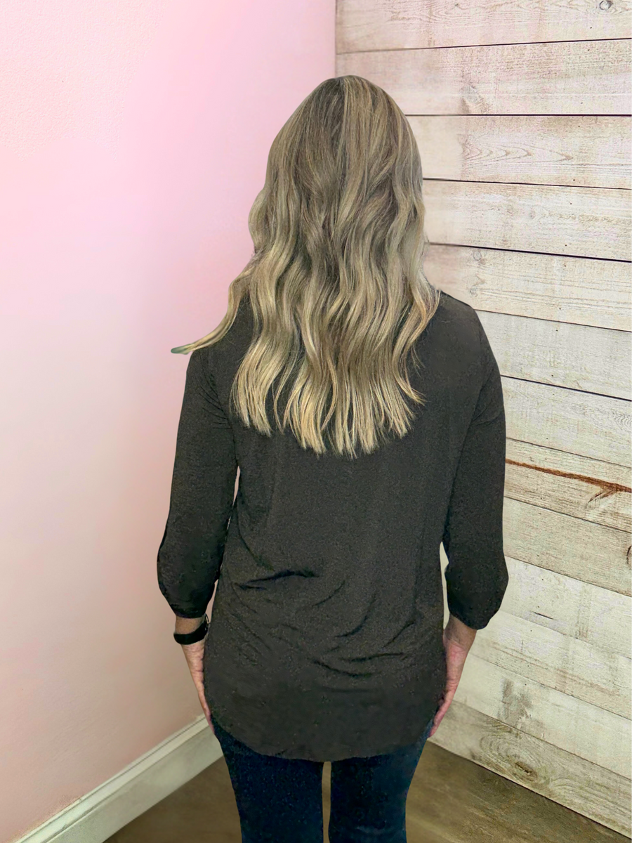 "Harvest Hues" Solid Brown Luxe Lizzy Top