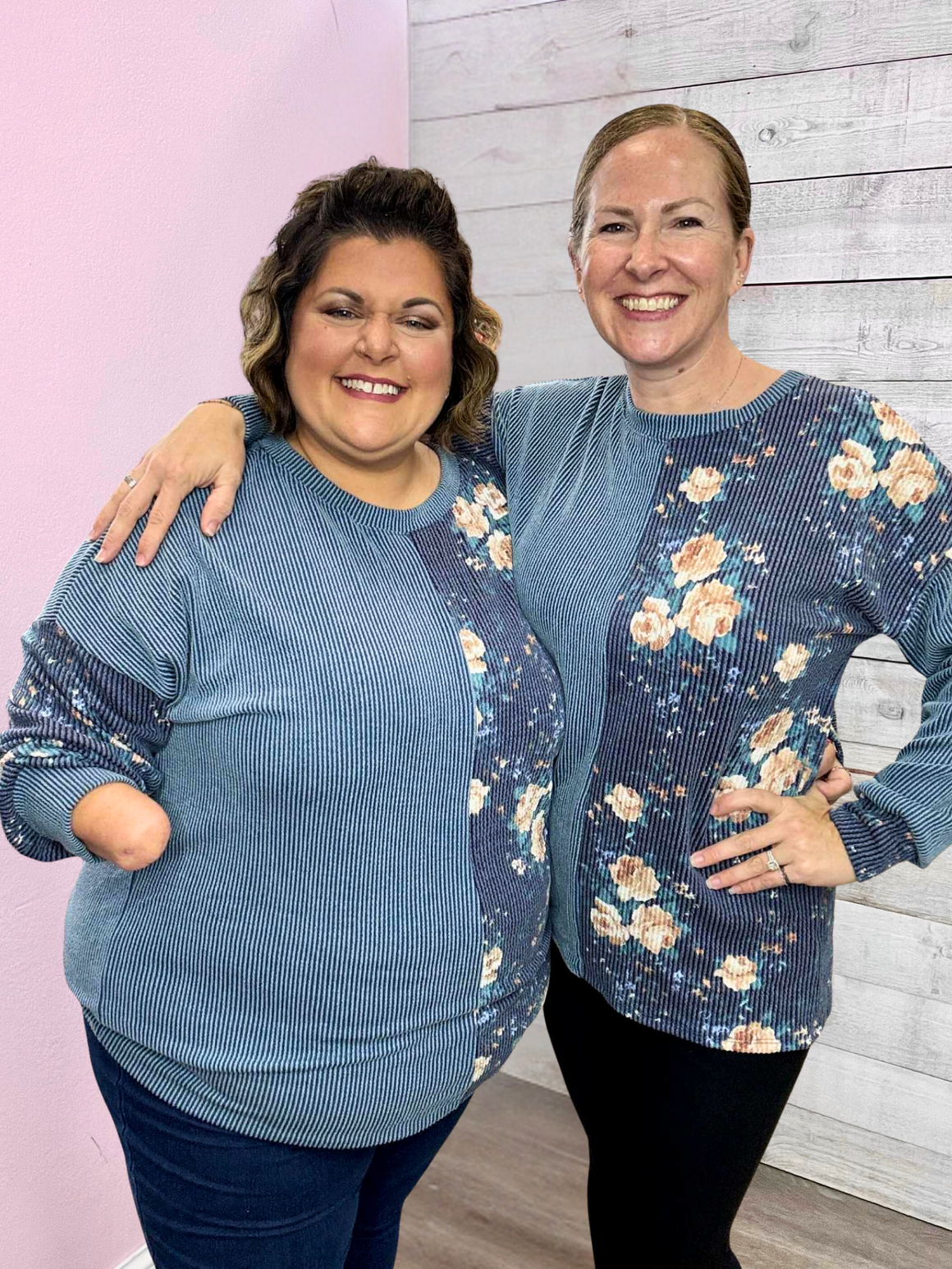 "Wildflower" Floral Contrast Top