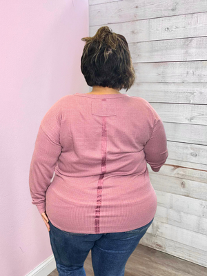 "Blush Beauty" Blush V Neck Top
