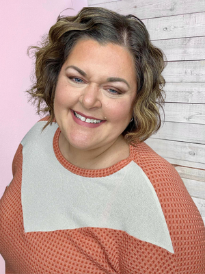 "Hold That Thought" Orange Chevron Top