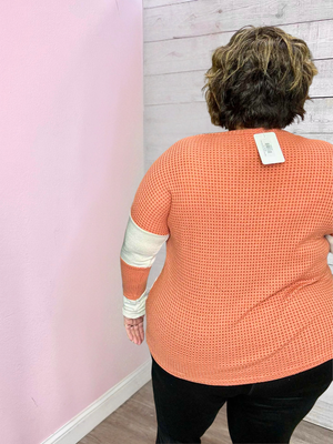 "Hold That Thought" Orange Chevron Top